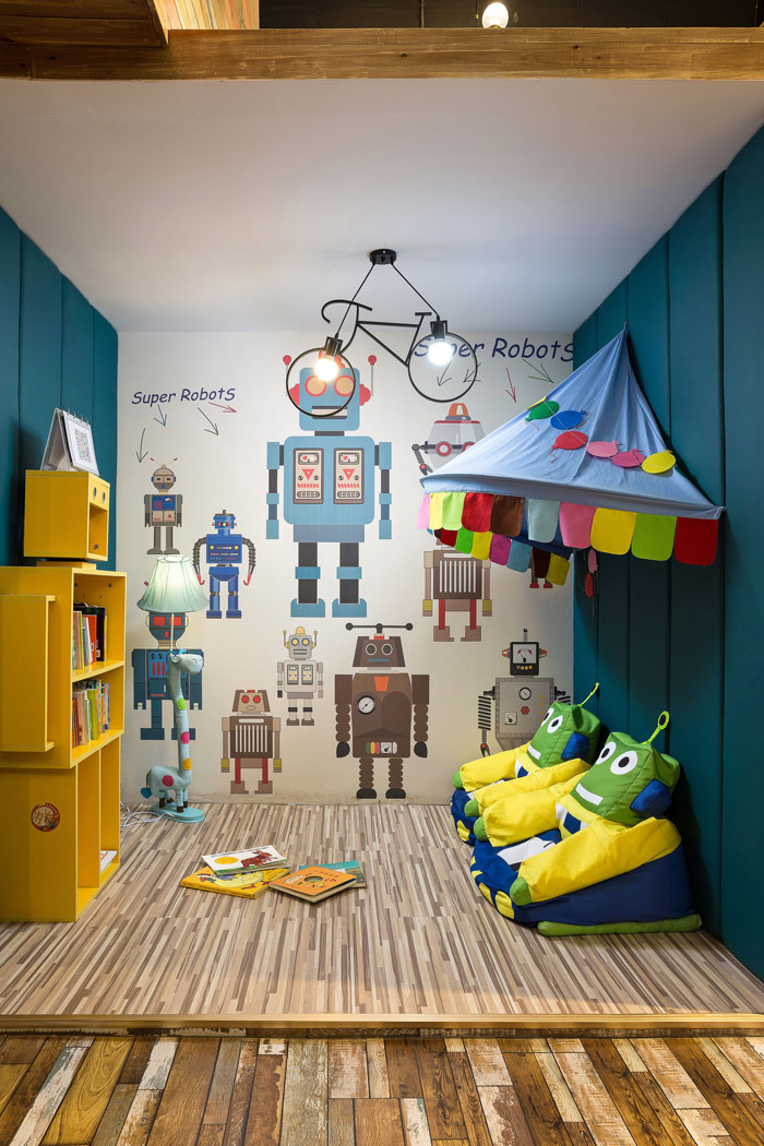 少兒教育機構閱讀區域裝修設計案例效果圖