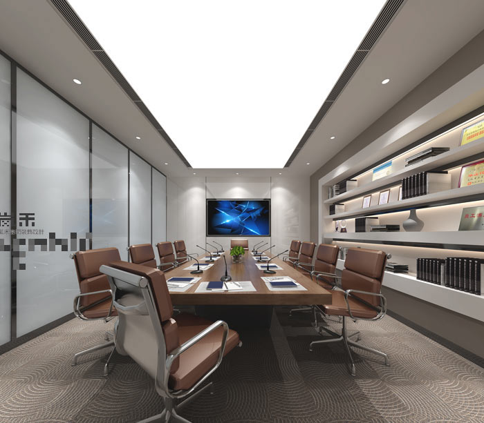 led發(fā)光二極管廠家辦公室會議室裝修設計案例效果圖