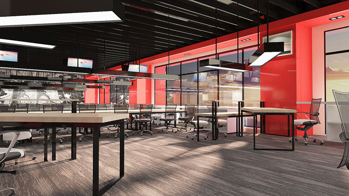 寵物公司辦公室辦公區(qū)裝修設計效果圖