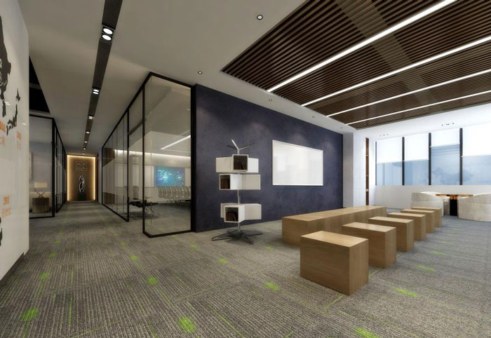 國際貿易公司辦公室討論區(qū)裝修設計效果圖