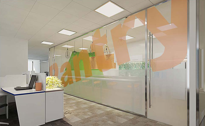 外貿公司辦公室過道裝修設計效果圖