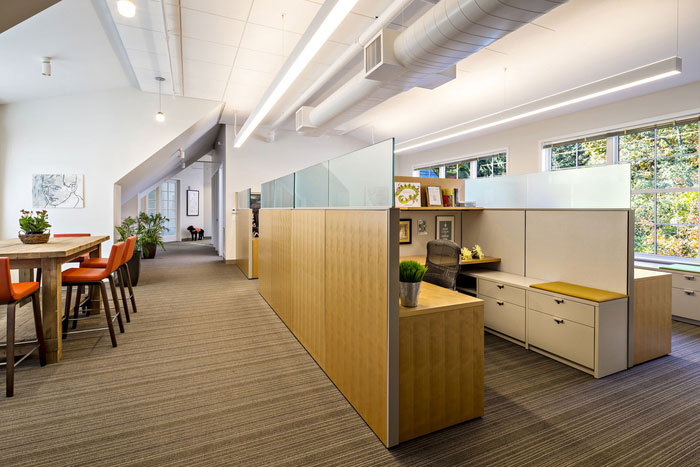 食品貿易公司辦公室辦公區裝修設計實景圖