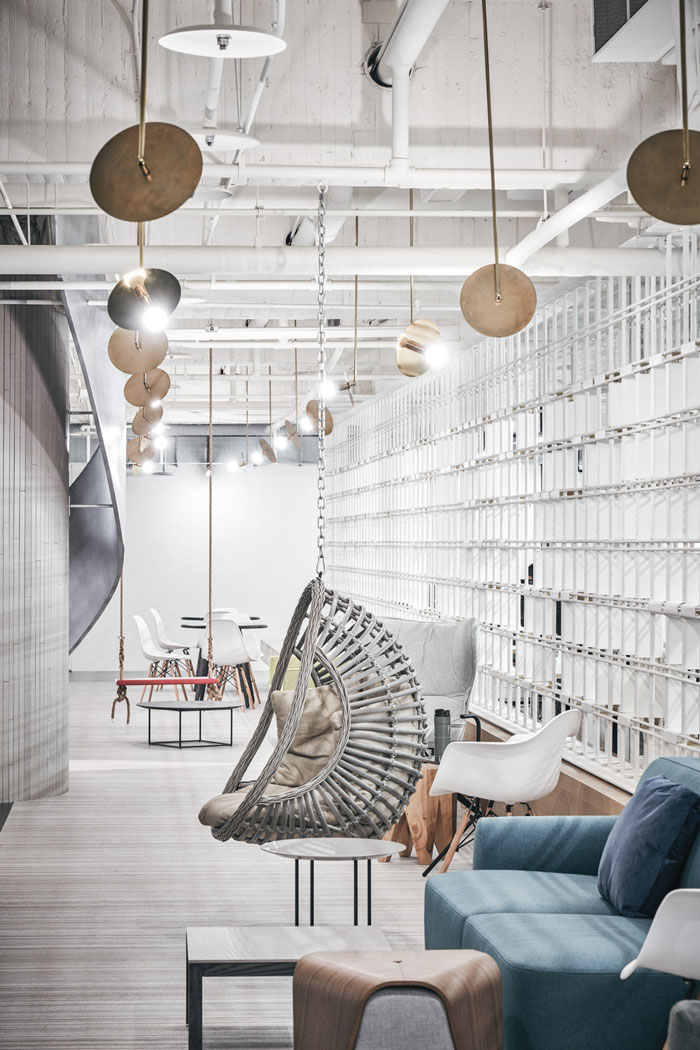 科技公司辦公室閱讀區裝修設計效果圖