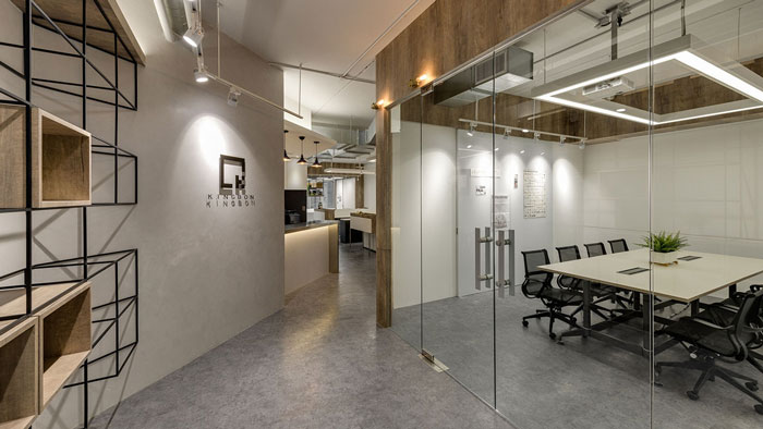 科技公司辦公室進門區裝修設計效果圖