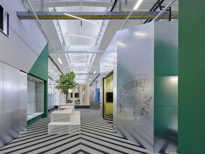 廠區辦公室進門區裝修設計效果圖