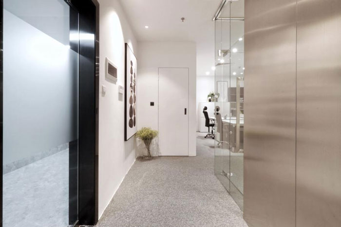 杭州彭埠辦公室進門區(qū)裝修設(shè)計效果圖