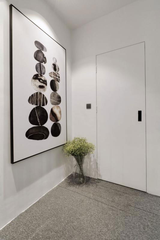 杭州彭埠辦公室進門玄關(guān)裝修設(shè)計效果圖