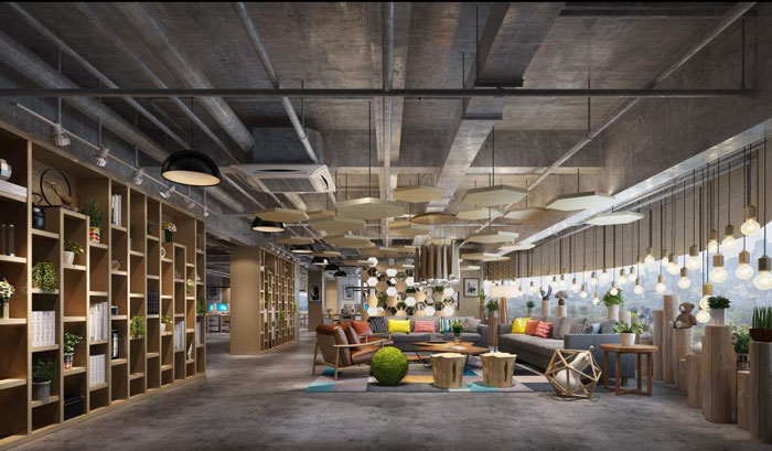 杭州崇賢辦公室接待區(qū)裝修設(shè)計效果圖