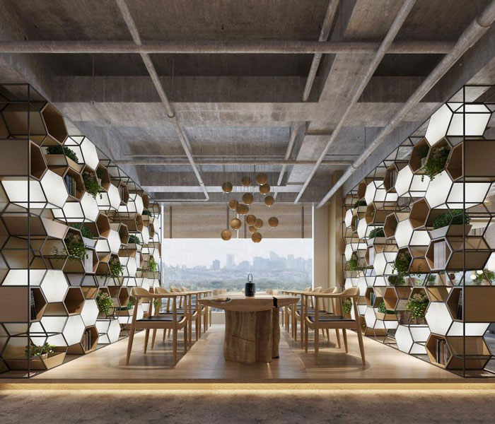 杭州崇賢辦公室洽談室裝修設(shè)計效果圖