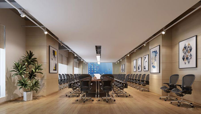 杭州崇賢辦公室會議室裝修設(shè)計效果圖