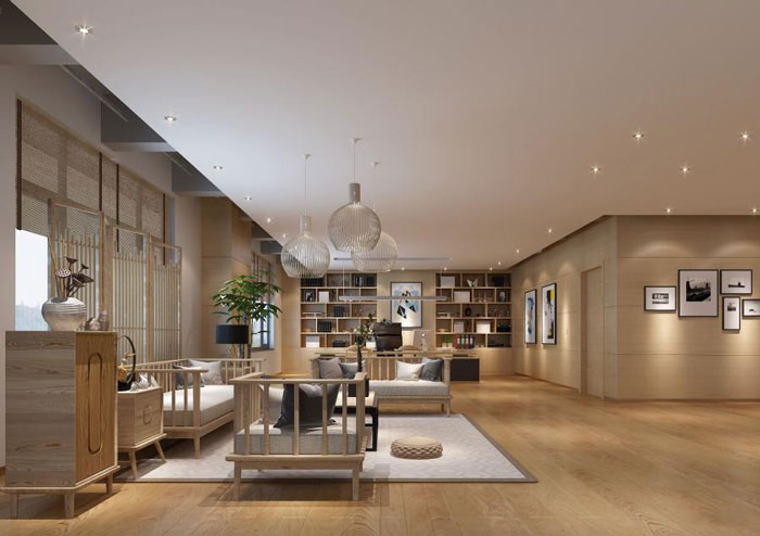 杭州崇賢總經(jīng)理辦公室裝修設(shè)計效果圖