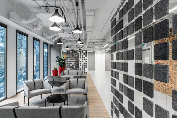 科技感辦公室接待區裝修設計效果圖