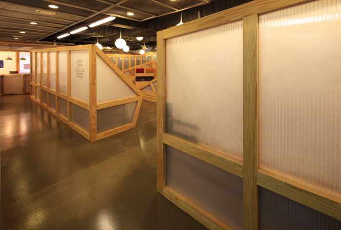 家具廠辦公室入口裝修設計方案效果圖