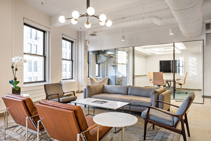 財務咨詢公司辦公室接待區裝修設計效果圖