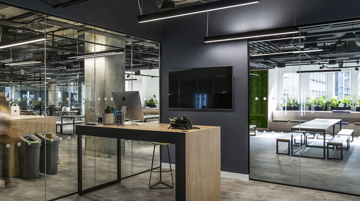 金融科技公司辦公室前臺設計方案