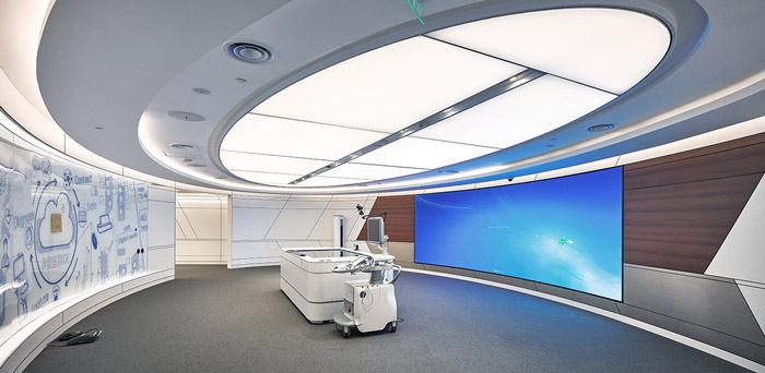 科技園區辦公樓展廳裝修設計效果圖