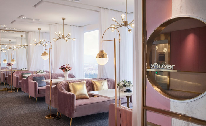 化妝品公司辦公室洽談區裝修設計效果圖